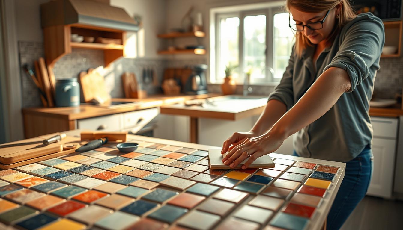 Tiling a countertop--DIY Home Improvement Countertops