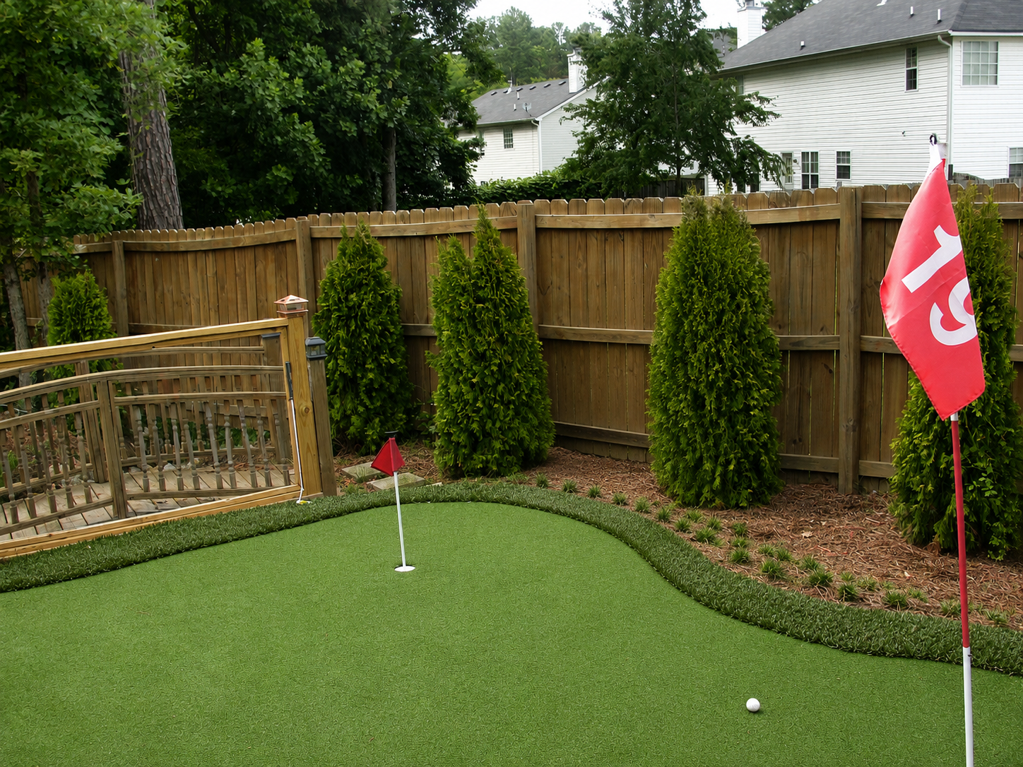 DIY Backyard Putting Green Project | How I Built a Small Backyard Putting Green That Hid My Storm Drain