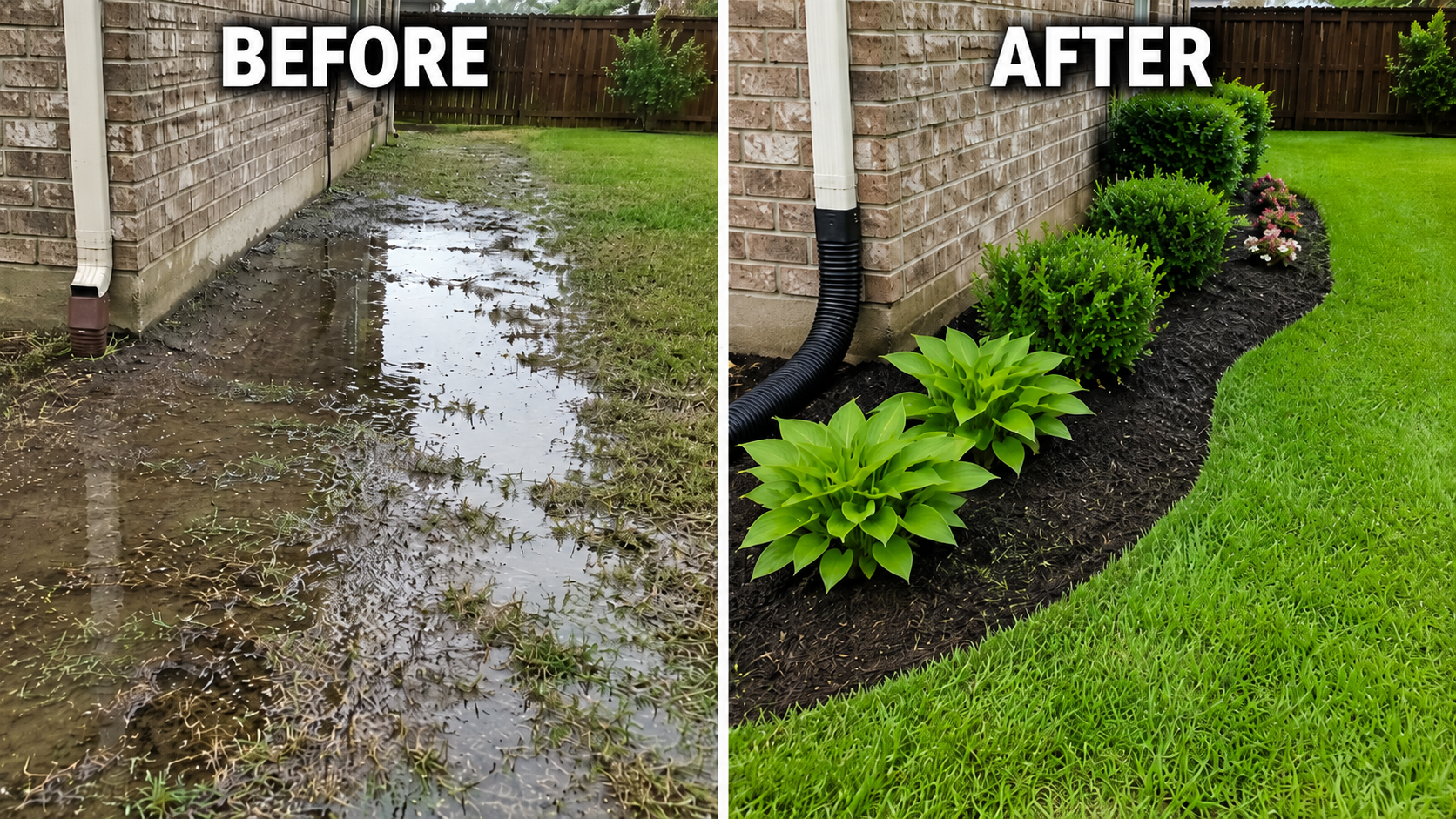 How I Fixed a Backyard Drainage Problem That Was Destroying My Yard | DIY Downspout Drainage Project